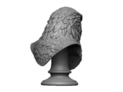 eagle head bust 3D print model