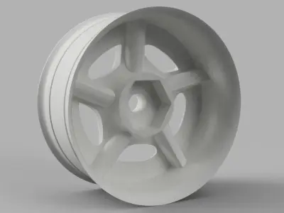 RC 12MM HEX 3 piece converted Z32 wheels with and without tires 3D print model