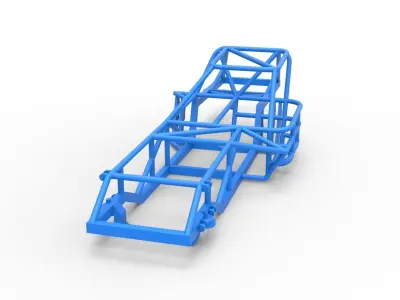 Frame of Dirt Modified stock car Scale 1 to 25 3D print model