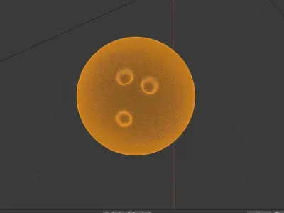 Bowling Ball Black Smear 3D model