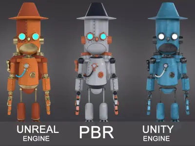 Robot Vivo 2V Low-poly 3D model