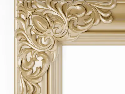 Frame with carved corners 3D model