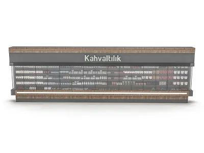 market breakfast section 02 Low-poly 3D model