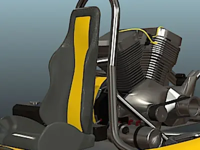 Harley Davidson Go-Kart - High Poly 3D model