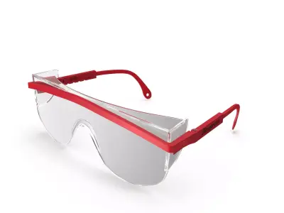 SO Glasses Safety Clear Low-poly 3D model