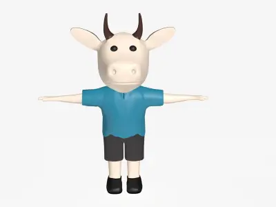 Cartoon Cow 3D model