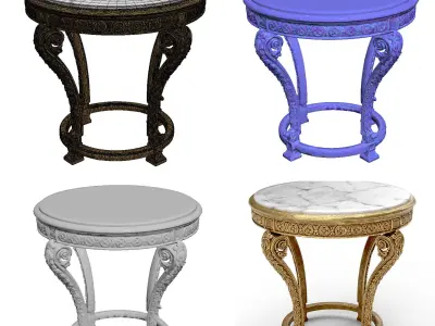 Roberto Giovannini Side Table 1425 Low-poly 3D model