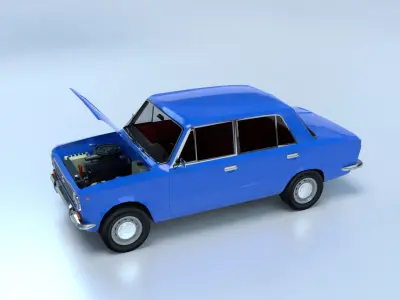 Lada 2101 low poly  Low-poly 3D model