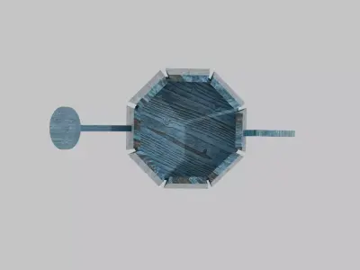 Rustic Watering Can Outdoor Flower Pot Holder Free low-poly 3D model