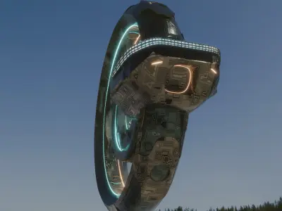 space ship 3d model realistic detailed Free 3D model