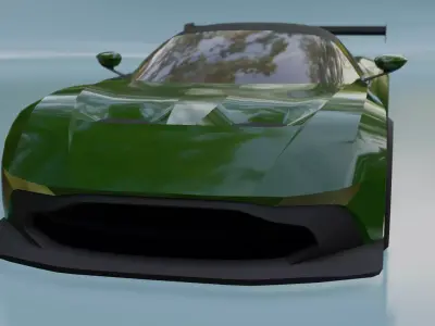 Aston Martin Vulcan 3D Game-Ready Model Low-poly 3D model