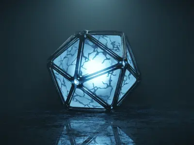 Realistic Sci-Fic Lamp Free 3D model