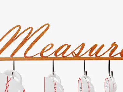 Kitchen Measuring Cups Low-poly 3D model