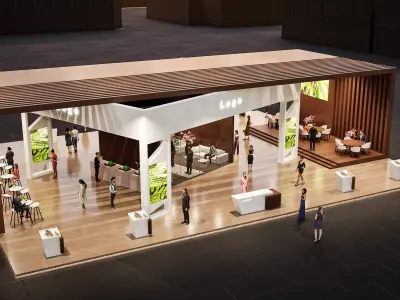 exhibition Low-poly 3D model 19
