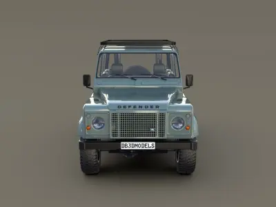 1985 Land Rover Defender 90 with interior ver 6 3D model