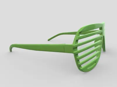 Shutter Glasses Low Poly PBR Realistic  Low-poly 3D model