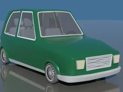 Cartoon Car Low-poly 3D model 11