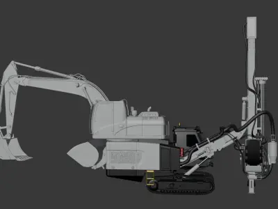 Surface Top Hammer Drill 3D model