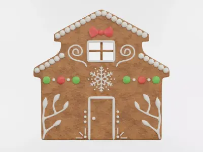 Gingerbread Christmas Cookie 11 3D model