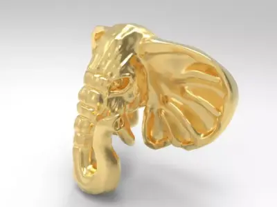 The elephant head 3D model