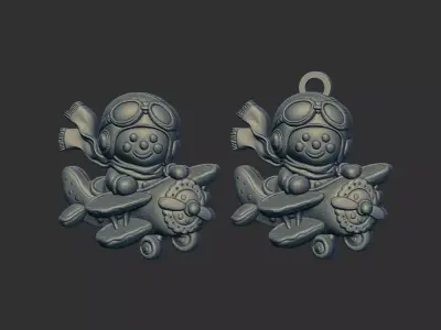 ginger cookie plane cnc model 3D print model