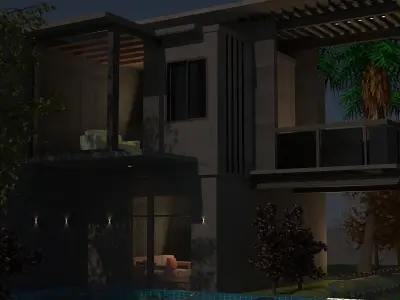 bunglow elevation  3D model