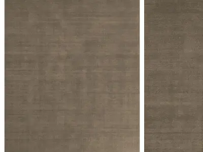 Carpet set 22 - Plain Brown Wool Rug - 6K 3D model