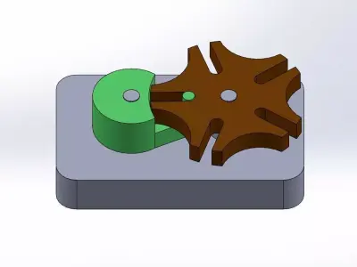 Geneva Drive mechanism with drive 3D print model