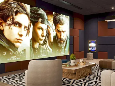 Luxury Home Cinema Interior Villa Theater 3Ds Max FBX 3D model 3D model