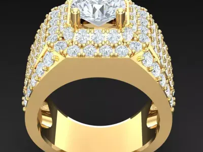 Luxury Men Rings Designs 4MR020 3D print model