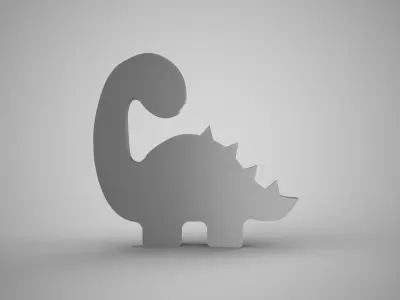 Abstract Dinosaur Ornament 3D print model
