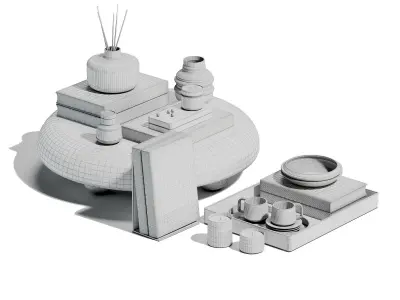 Decorative set  Low-poly 3D model purchase