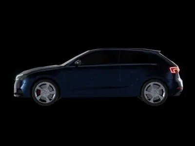 Audi A3 2016 - LOWPOLY Game ready Low-poly 3D model