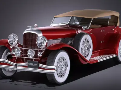 Duesenberg Convertible SJ LA Grand Dual-Cowl Phaeton 1935 3D model