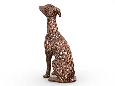 Italian Greyhound Voronoi Style  3D print model