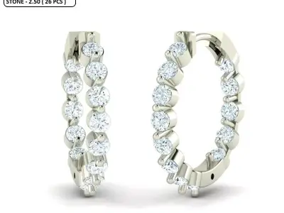 Women Diamond Earrings 3D print model 101