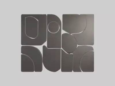 Textured Wall Panels Low-poly 3D model