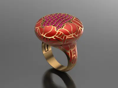 Luxury Woman Ring 3D Print Model    3D print model