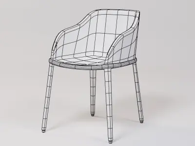 Cafe Chair 47x55x70 Low-poly 3D model