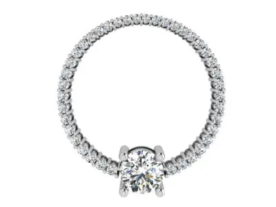 Circle Diamond Pendant 3749 3D print model
