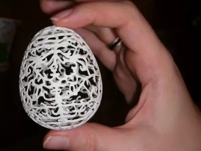 Floral Easter Egg 3D print model