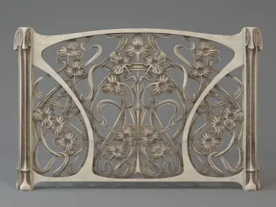modern Art Nouveau Screen 3D print model