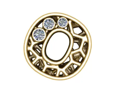 SIMPLE ALPHABET O PENDANT 3D PRINTABLE MODEL  3D print model