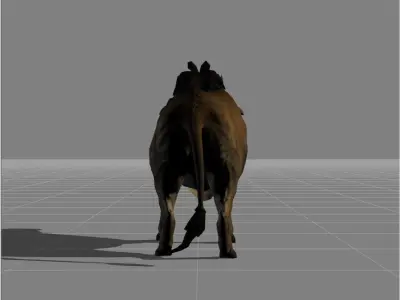 Buffalo V1 animal Low-poly 3D model
