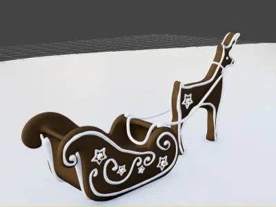 Magical Gingerbread Houses 3D model