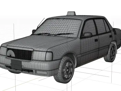Hong Kong Taxi 3D model