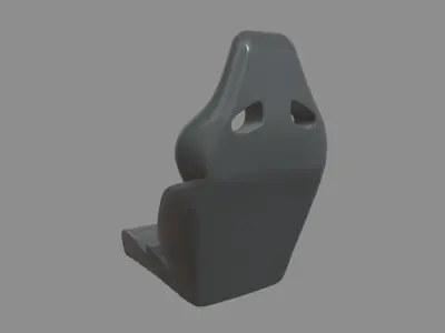 Car Seat 019 Low-poly 3D model