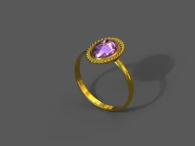 High-Quality 3D Ring Model Low-poly 3D model 18