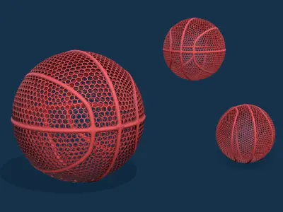 Airless Basketball - Realistic 3D Model Free 3D print model