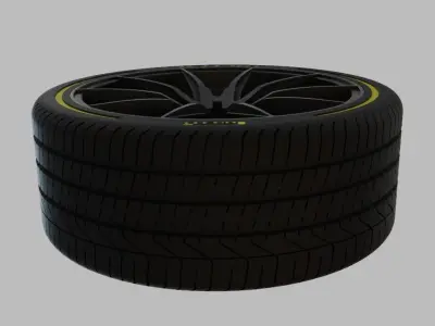 Miniature Enkei Draco Rim and Tire - 3D Print - No Textures 3D print model